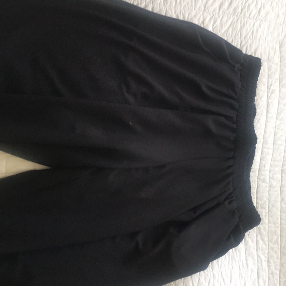 Black pants with cuff bottom